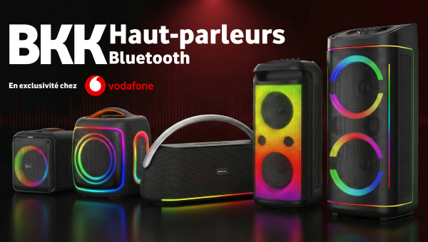 La gamme d'enceintes bluetooth BKK débarque chez Vodafone